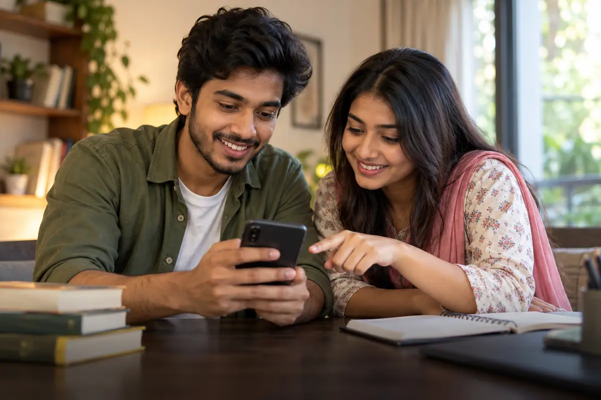মোবাইলে বাস্তব কুইজে অংশ নিচ্ছেন