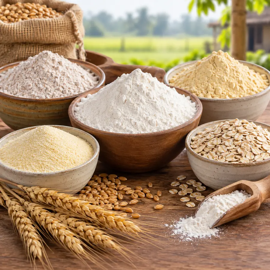 আটা, ময়দা ও সুজি