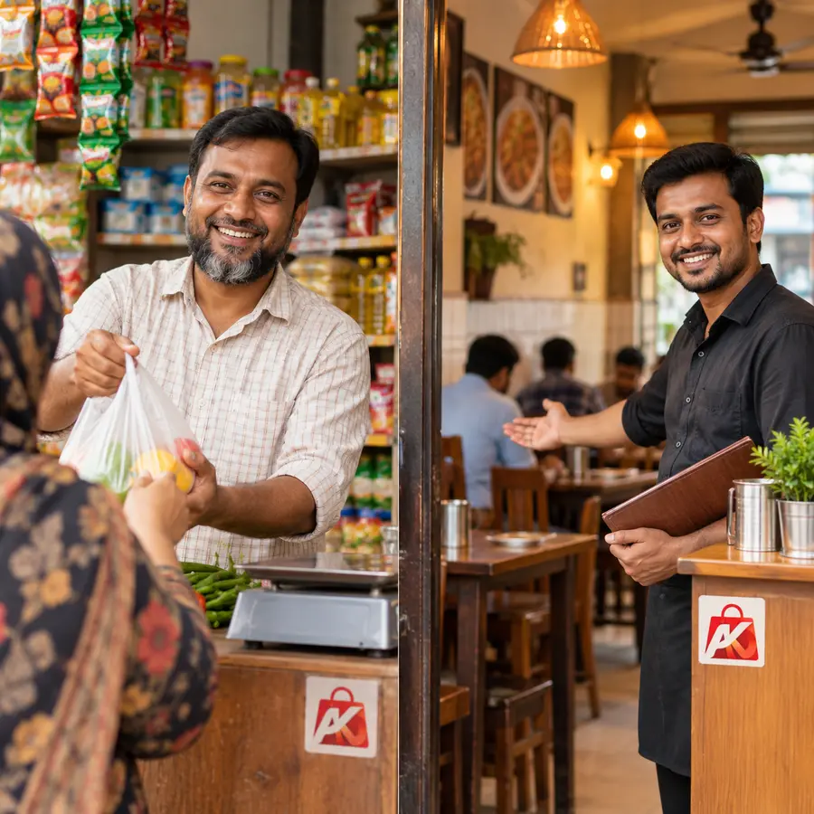 দোকান বা রেস্টুরেন্ট যুক্ত করুন